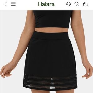 NWT HALARA Cloudful™ Air Fabric High Waisted Contrast Mesh skirt with shorts